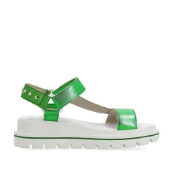 Hot Women'S Strappy Sandals Emerald Green Metallic Ladies Colorful Styles