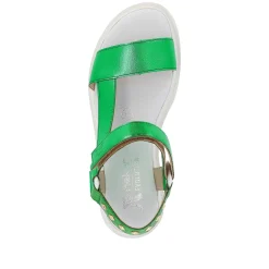 Hot Women'S Strappy Sandals Emerald Green Metallic Ladies Colorful Styles