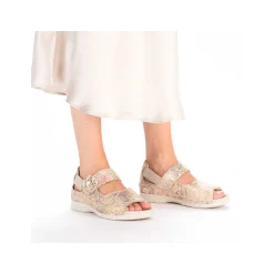 Women'S Strappy Sandals Multi-Cream Ladies Sandals & Sandals