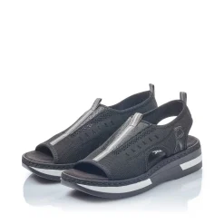 Discount Women'S Strappy Sandals Night Black Ladies Sandals & Sandals