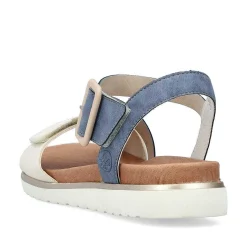 Outlet Women'S Strappy Sandals Pacific Blue-Old White Ladies Sandals & Sandals