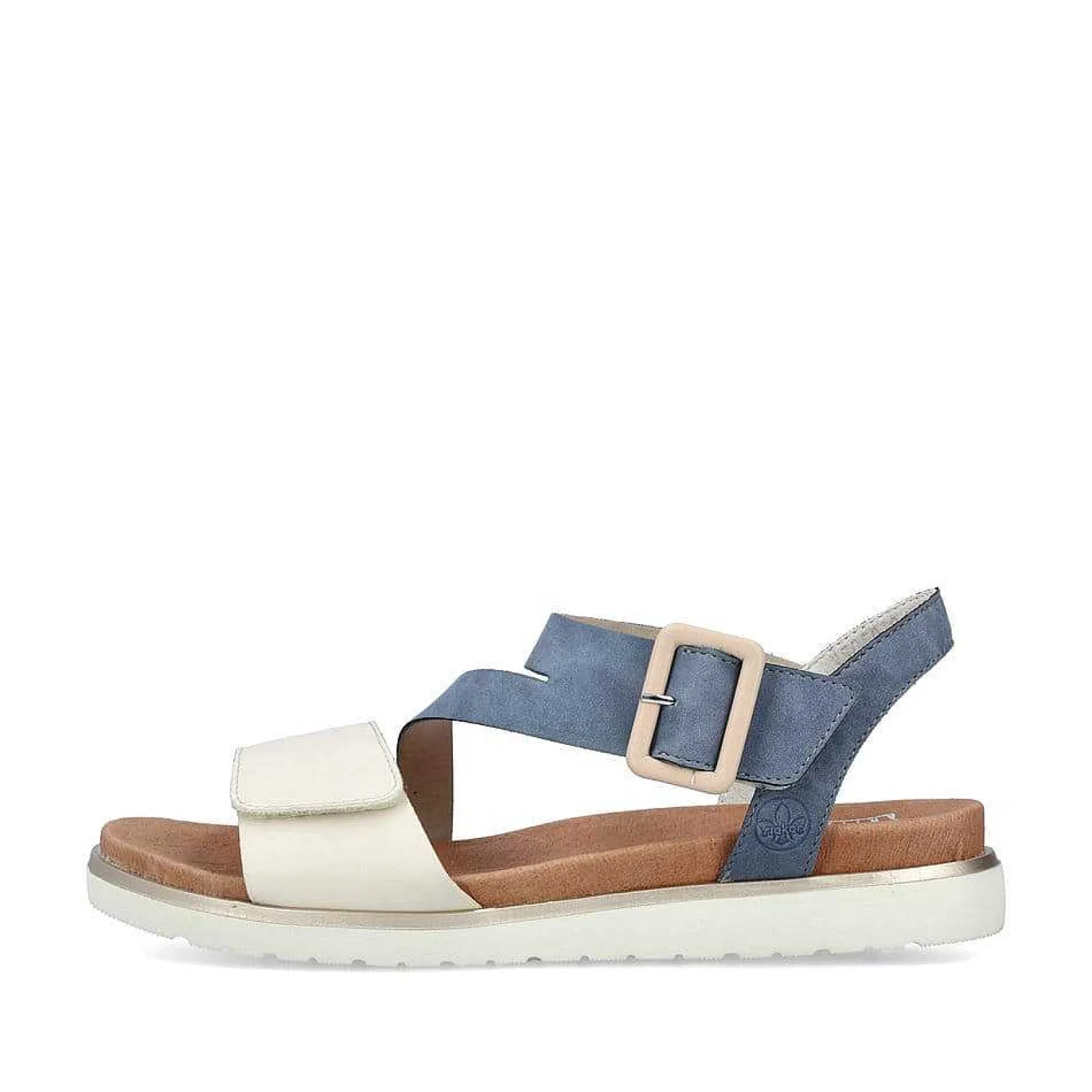 Outlet Women'S Strappy Sandals Pacific Blue-Old White Ladies Sandals & Sandals