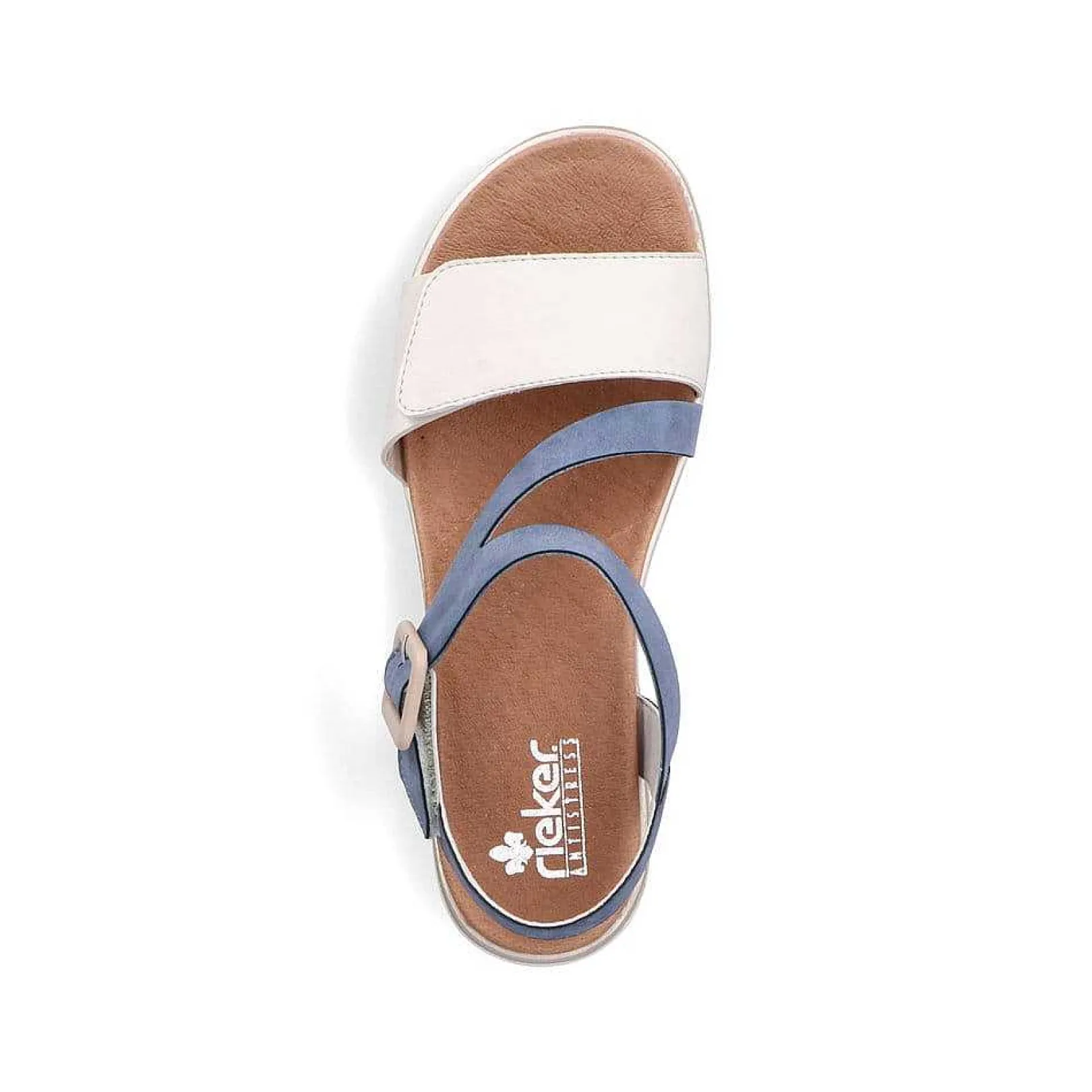 Outlet Women'S Strappy Sandals Pacific Blue-Old White Ladies Sandals & Sandals