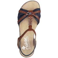 Best Women'S Strappy Sandals Sea Blue-Brown Ladies Sandals & Sandals