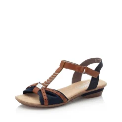 Best Women'S Strappy Sandals Sea Blue-Brown Ladies Sandals & Sandals
