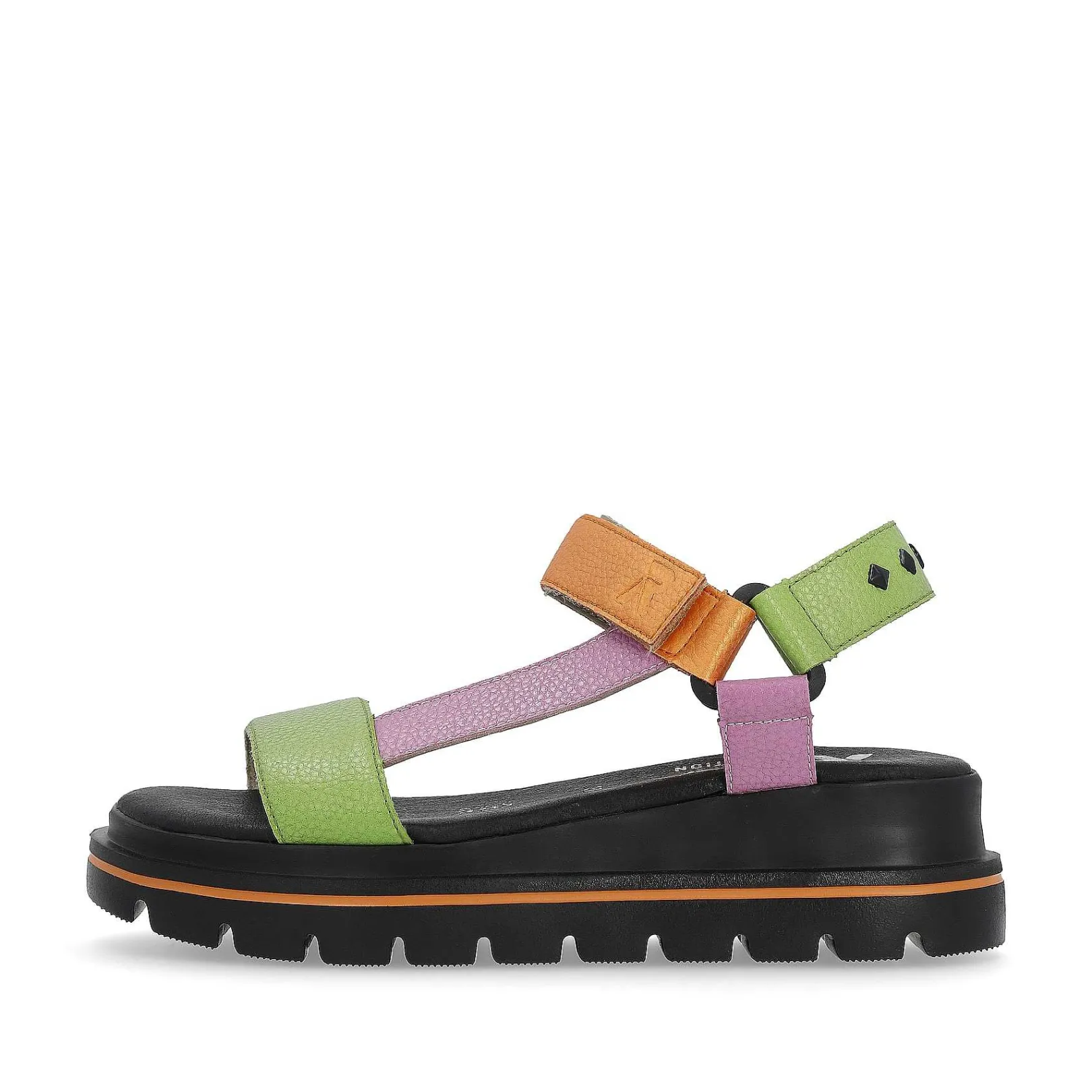 Online Women'S Strappy Sandals Black-Green-Pink-Orange Ladies Colorful Styles