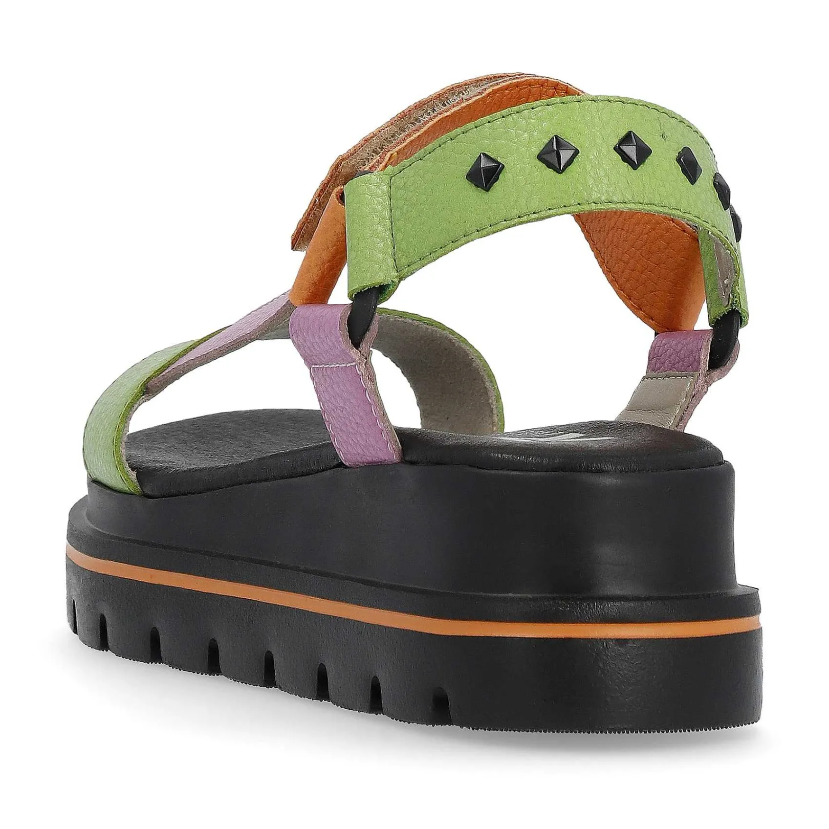 Online Women'S Strappy Sandals Black-Green-Pink-Orange Ladies Colorful Styles