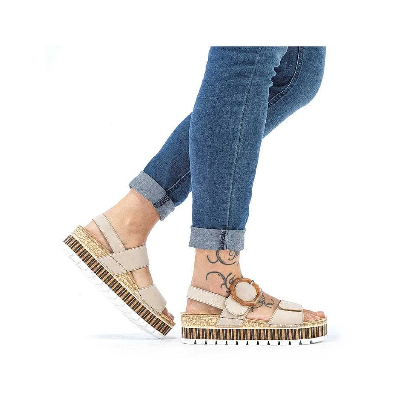 Sale Women'S Strappy Sandals Sand Beige Ladies Sandals & Sandals