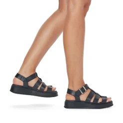Online Women'S Strappy Sandals Night Black Ladies Sandals & Sandals