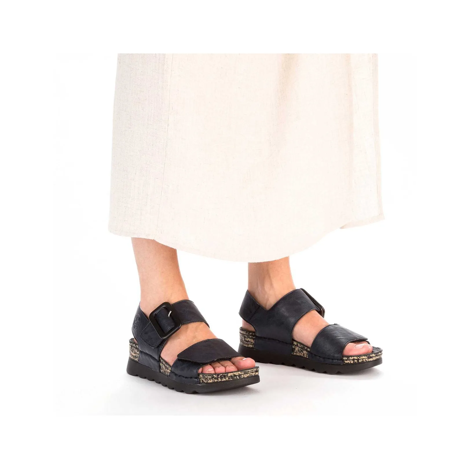 Sale Women'S Strappy Sandals Steel Blue Ladies Sandals & Sandals
