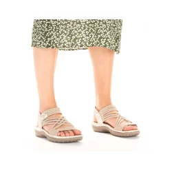 Women'S Strappy Sandals Cream Beige Ladies Sandals & Sandals