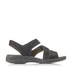 Clearance Women'S Strappy Sandals Jet Black Ladies Sandals & Sandals