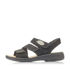 Clearance Women'S Strappy Sandals Jet Black Ladies Sandals & Sandals
