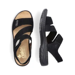 Clearance Women'S Strappy Sandals Jet Black Ladies Sandals & Sandals