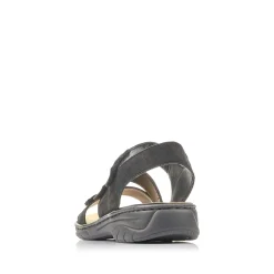 Clearance Women'S Strappy Sandals Jet Black Ladies Sandals & Sandals