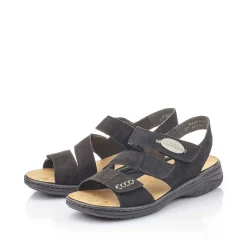 Clearance Women'S Strappy Sandals Jet Black Ladies Sandals & Sandals