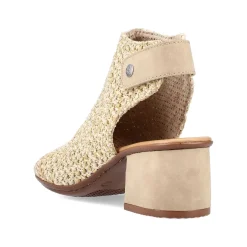 Best Women'S Strappy Sandals Sand Beige Ladies Heeled Shoes
