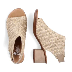 Best Women'S Strappy Sandals Sand Beige Ladies Heeled Shoes