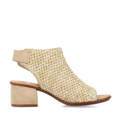 Best Women'S Strappy Sandals Sand Beige Ladies Heeled Shoes