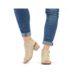 Best Women'S Strappy Sandals Sand Beige Ladies Heeled Shoes