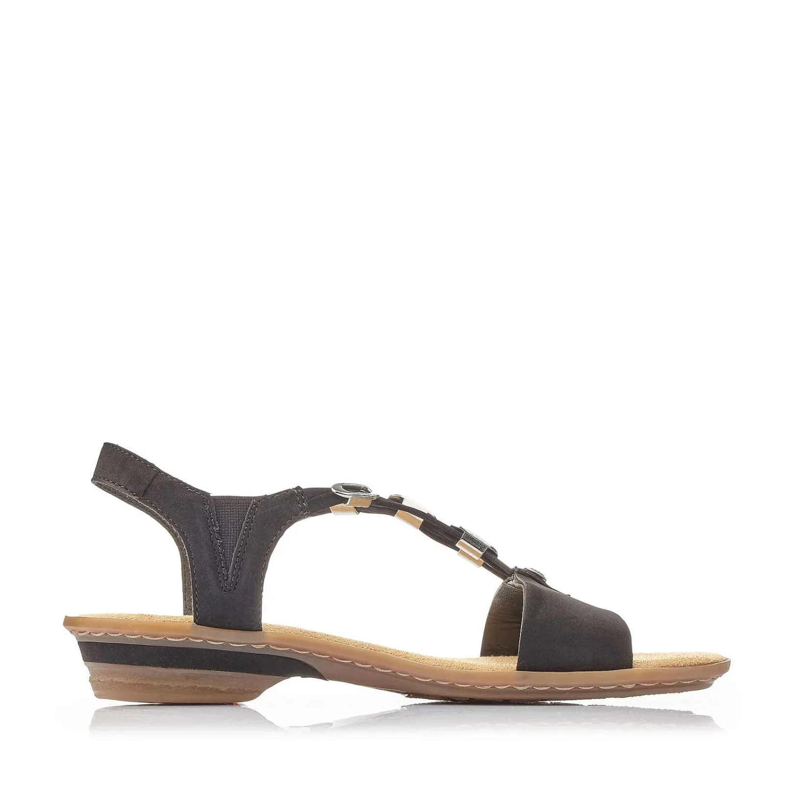 Online Women'S Strappy Sandals Jet Black Ladies Sandals & Sandals