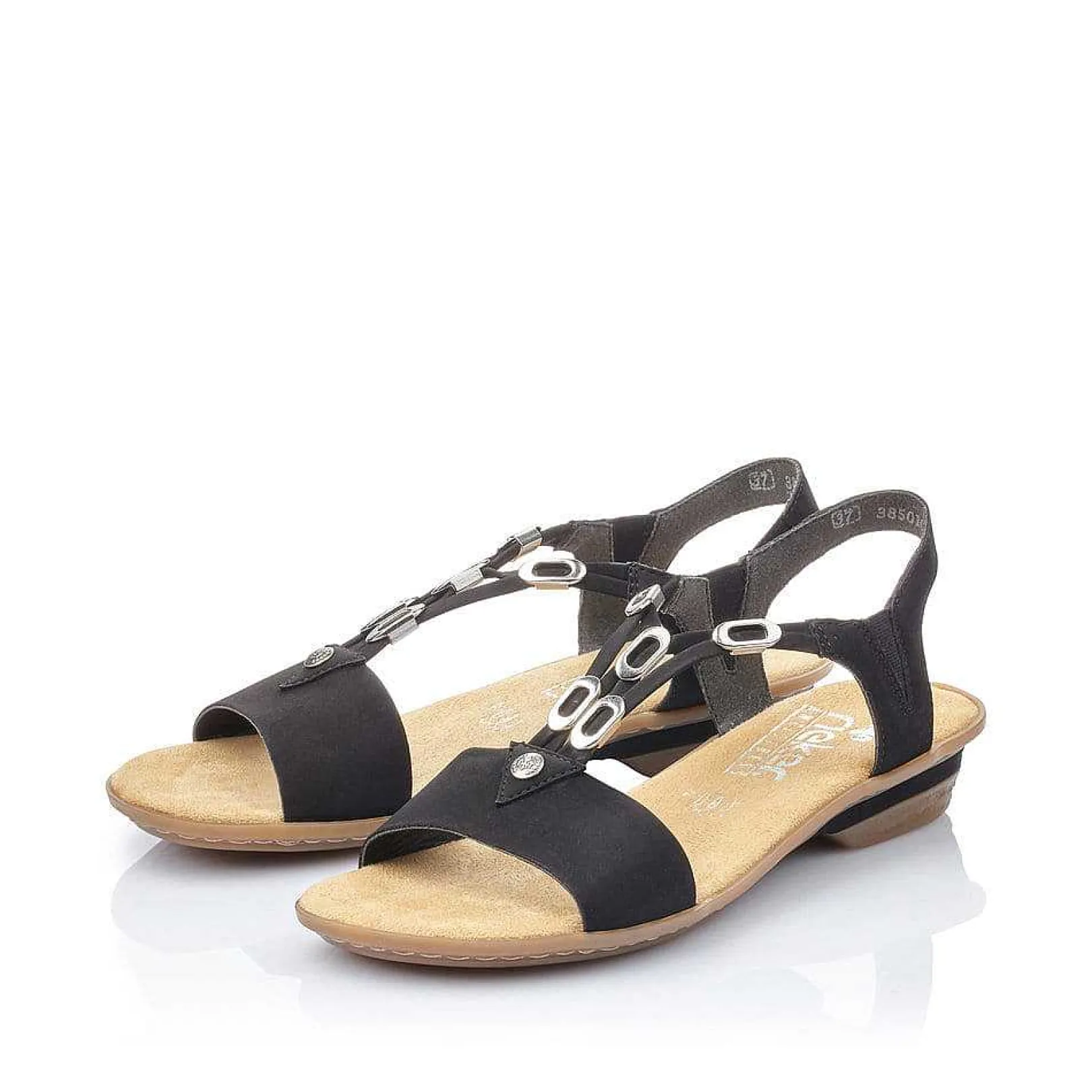 Online Women'S Strappy Sandals Jet Black Ladies Sandals & Sandals