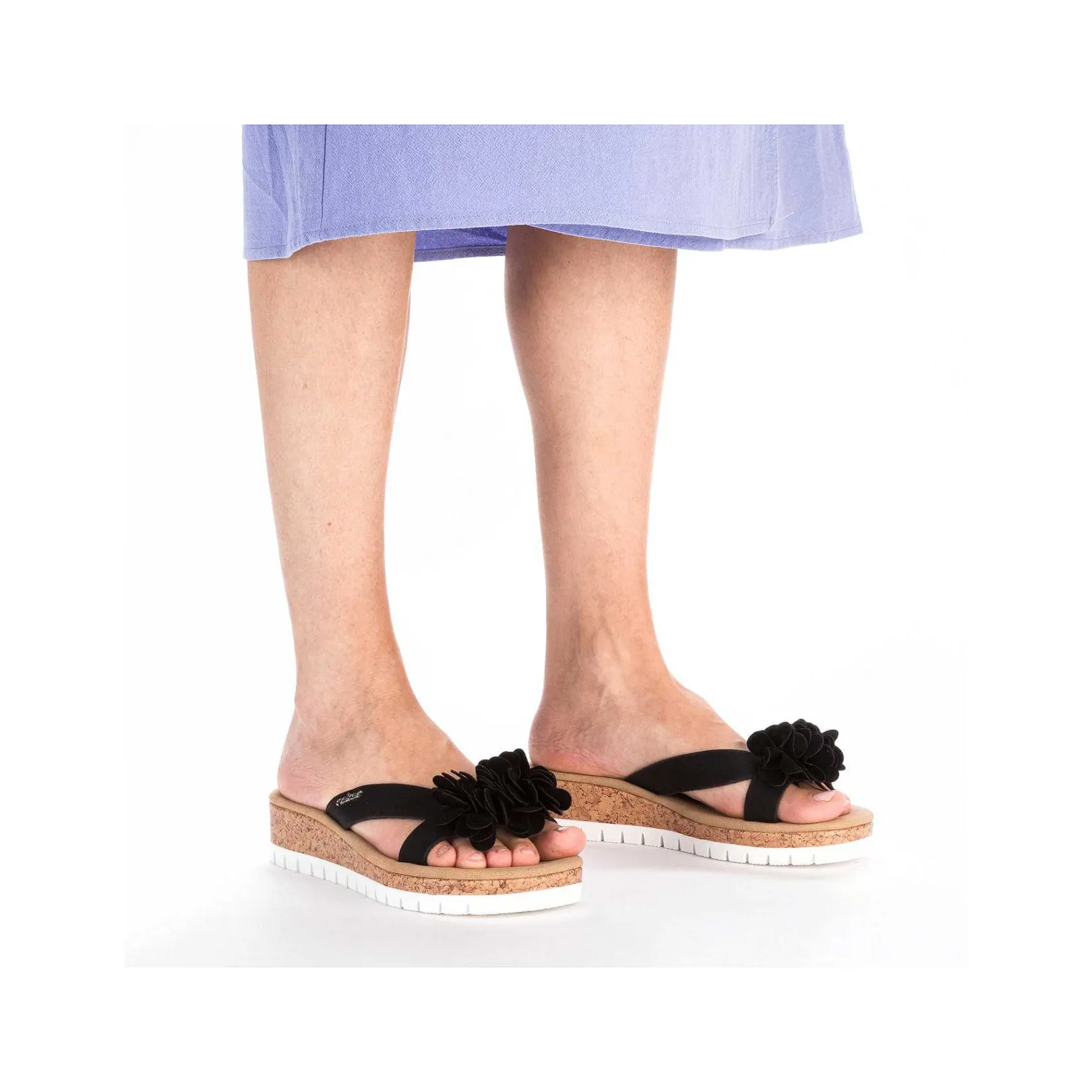 Best Women'S Toe Separator Jet Black Ladies Mules & Slippers