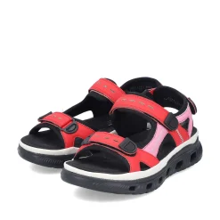 Hot Women'S Trekking Sandals Fire Red Ladies Colorful Styles