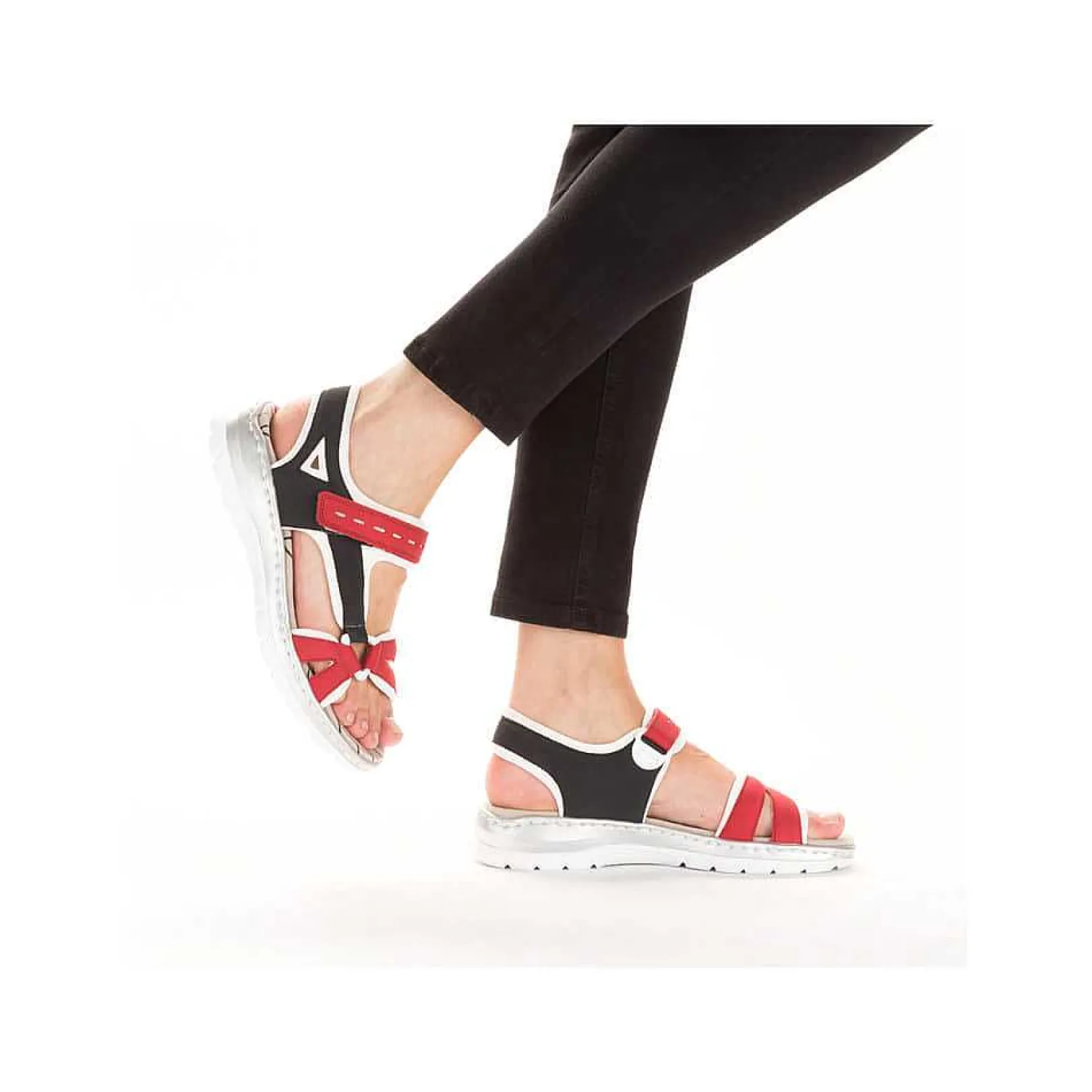 Best Women'S Trekking Sandals Fire Red-Navy Blue Ladies Sandals & Sandals