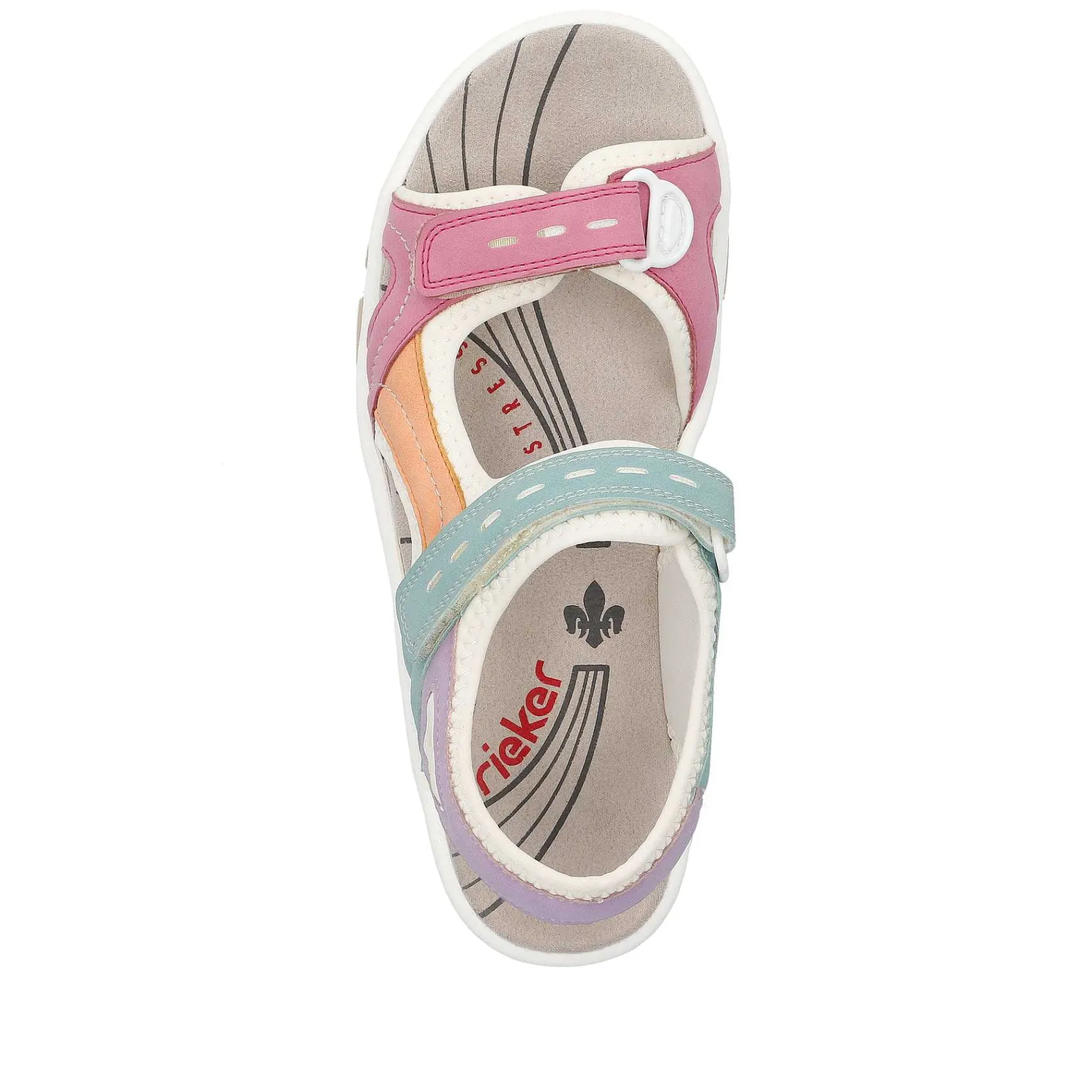 Discount Women'S Trekking Sandals White-Multicolored Ladies Colorful Styles