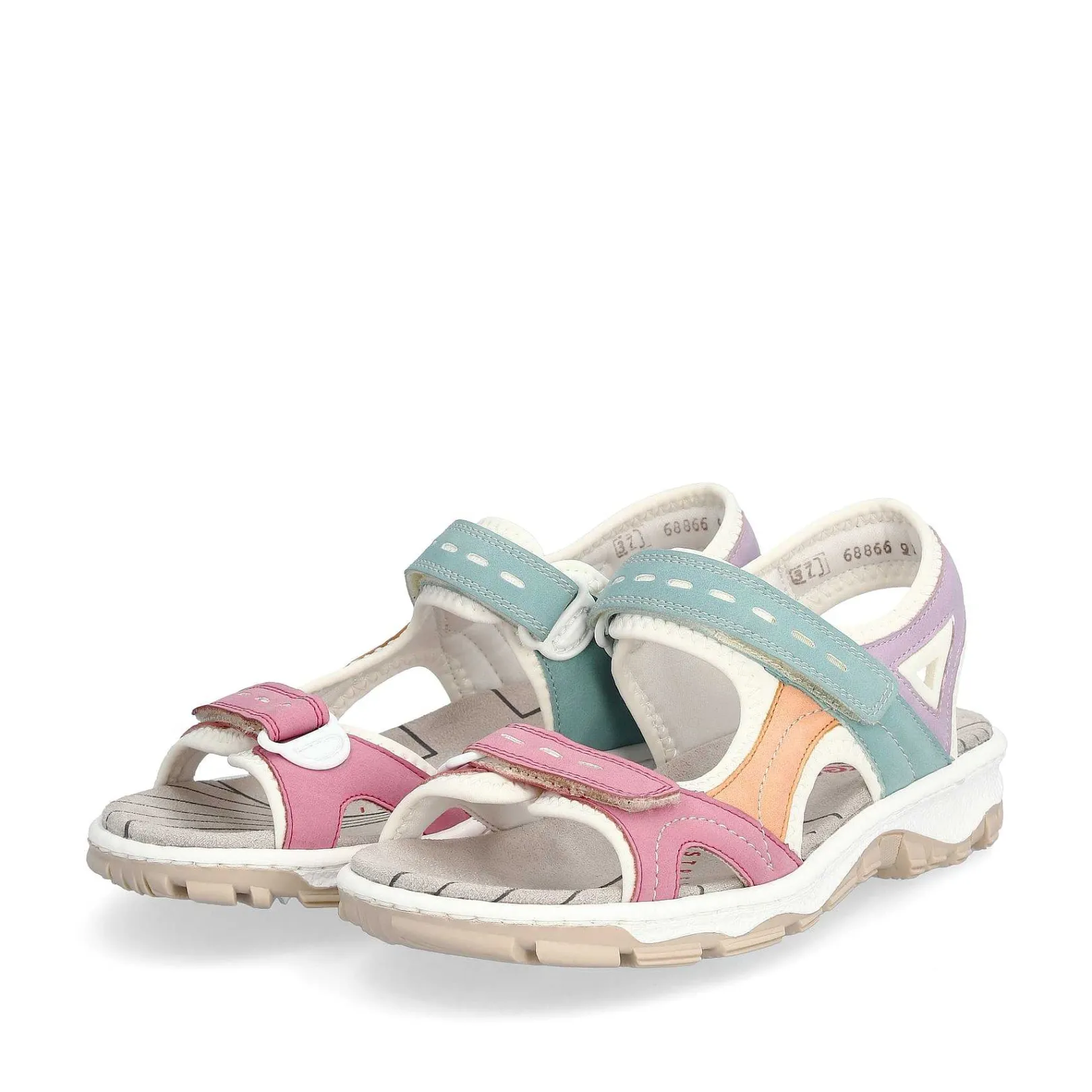 Discount Women'S Trekking Sandals White-Multicolored Ladies Colorful Styles