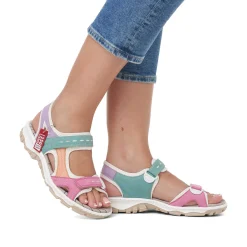 Discount Women'S Trekking Sandals White-Multicolored Ladies Colorful Styles