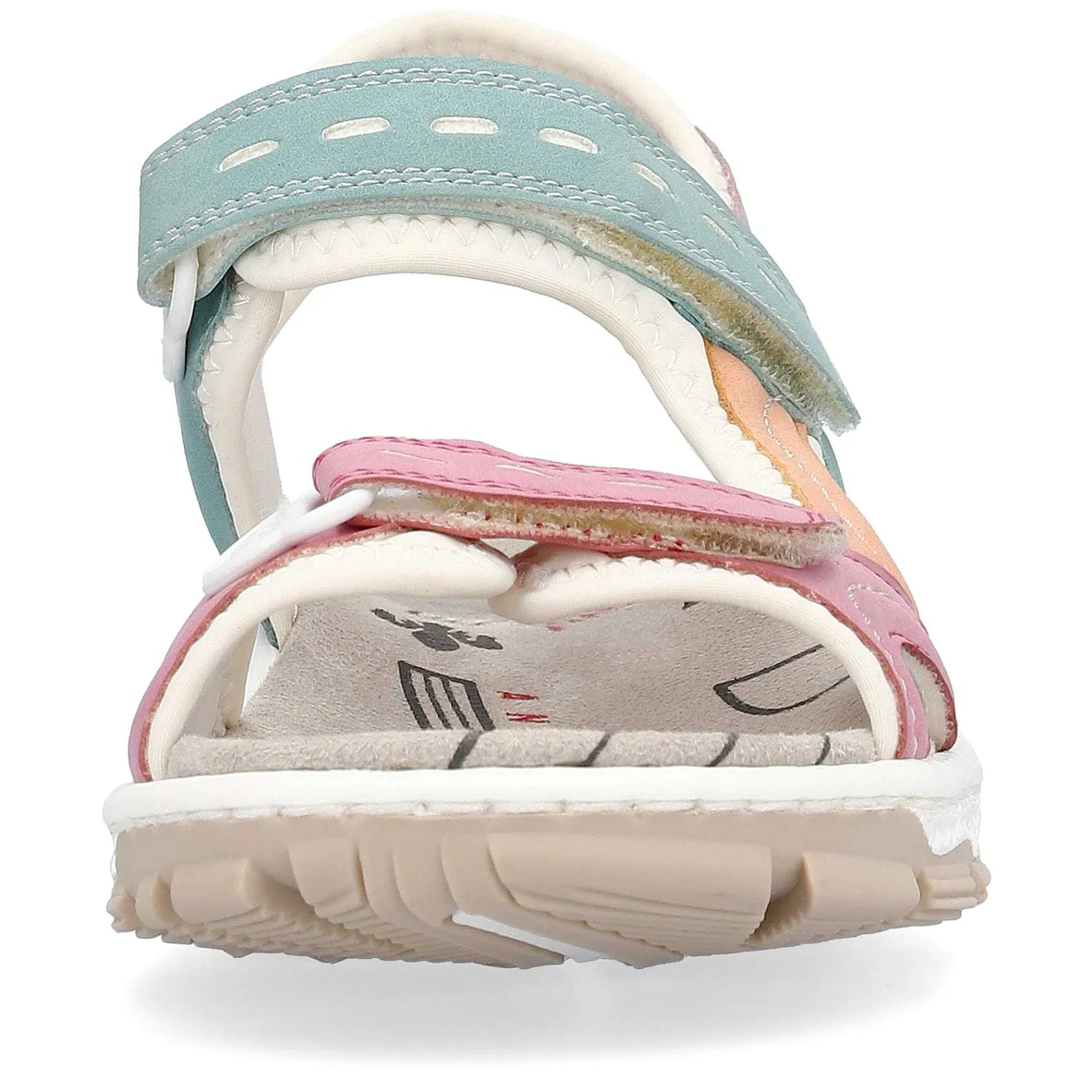 Discount Women'S Trekking Sandals White-Multicolored Ladies Colorful Styles