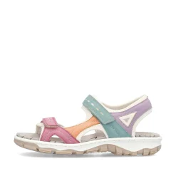 Discount Women'S Trekking Sandals White-Multicolored Ladies Colorful Styles