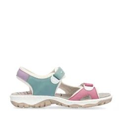 Discount Women'S Trekking Sandals White-Multicolored Ladies Colorful Styles
