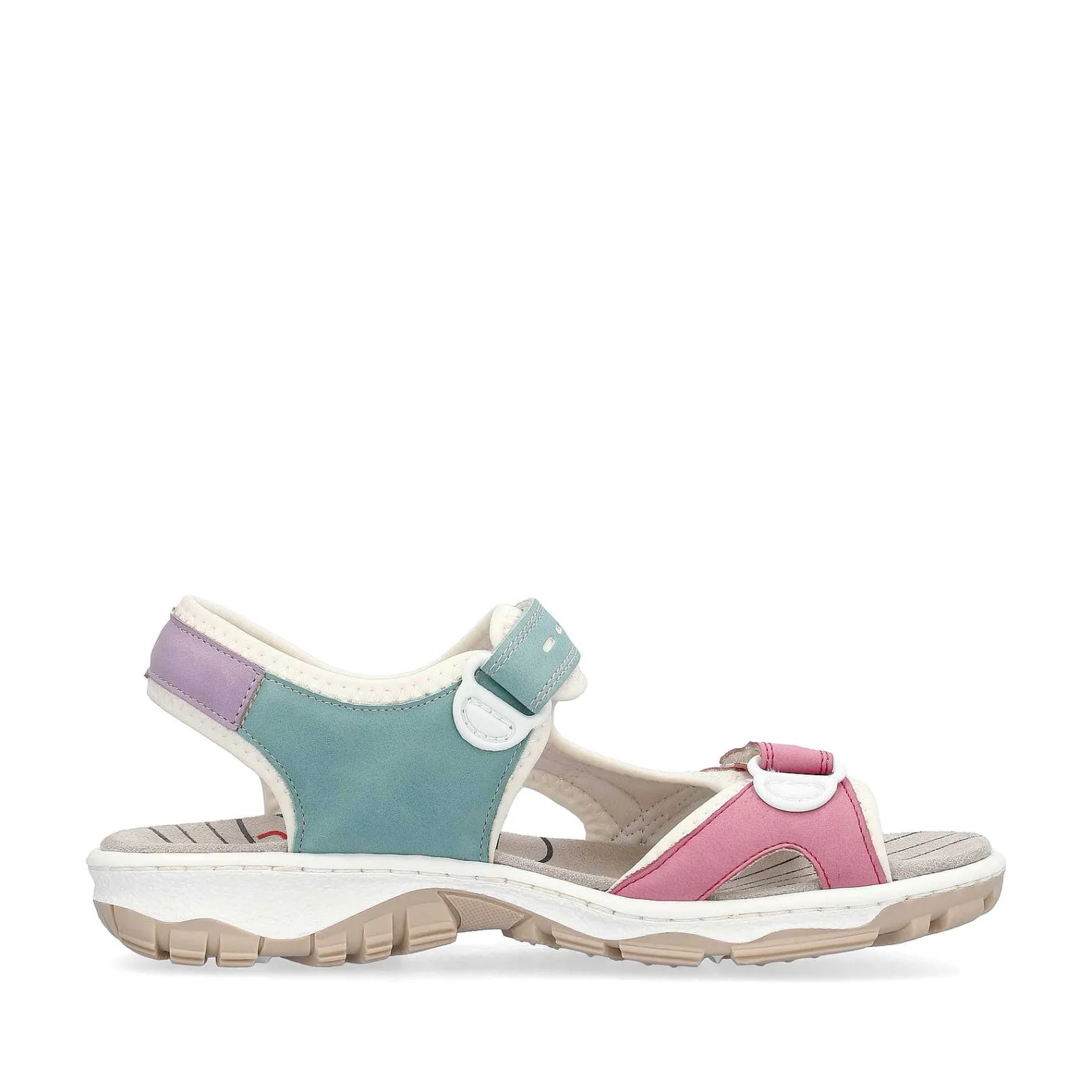 Discount Women'S Trekking Sandals White-Multicolored Ladies Colorful Styles