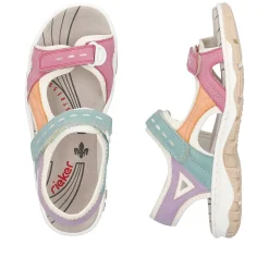 Discount Women'S Trekking Sandals White-Multicolored Ladies Colorful Styles