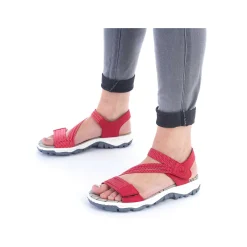 Clearance Women'S Trekking Sandals Cherry Red Ladies Colorful Styles