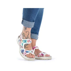 Discount Women'S Trekking Sandals Floral-Pure White Ladies Colorful Styles