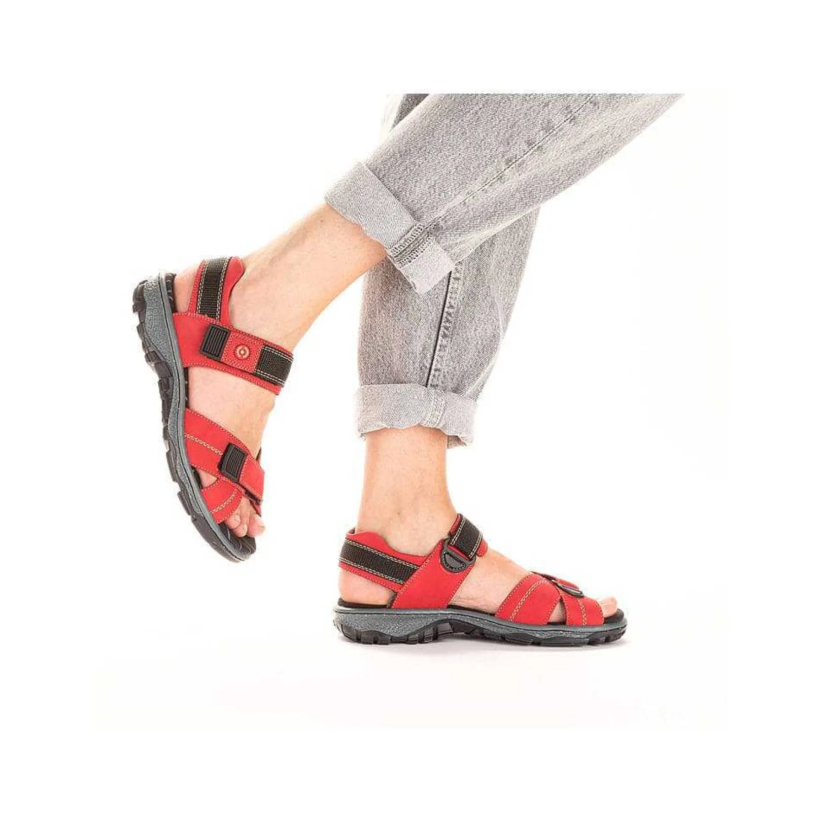 Hot Women'S Trekking Sandals Fire Red Ladies Colorful Styles