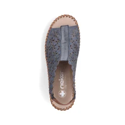 Outlet Women'S Wedge Sandals Slate Blue Ladies Heeled Shoes