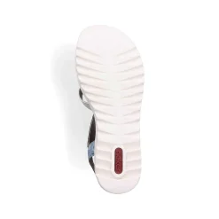 Women'S Wedge Sandals Sky Blue-Silver Ladies Heeled Shoes