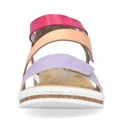 Online Women'S Wedge Sandals Purple-Pink-Salmon Ladies Heeled Shoes