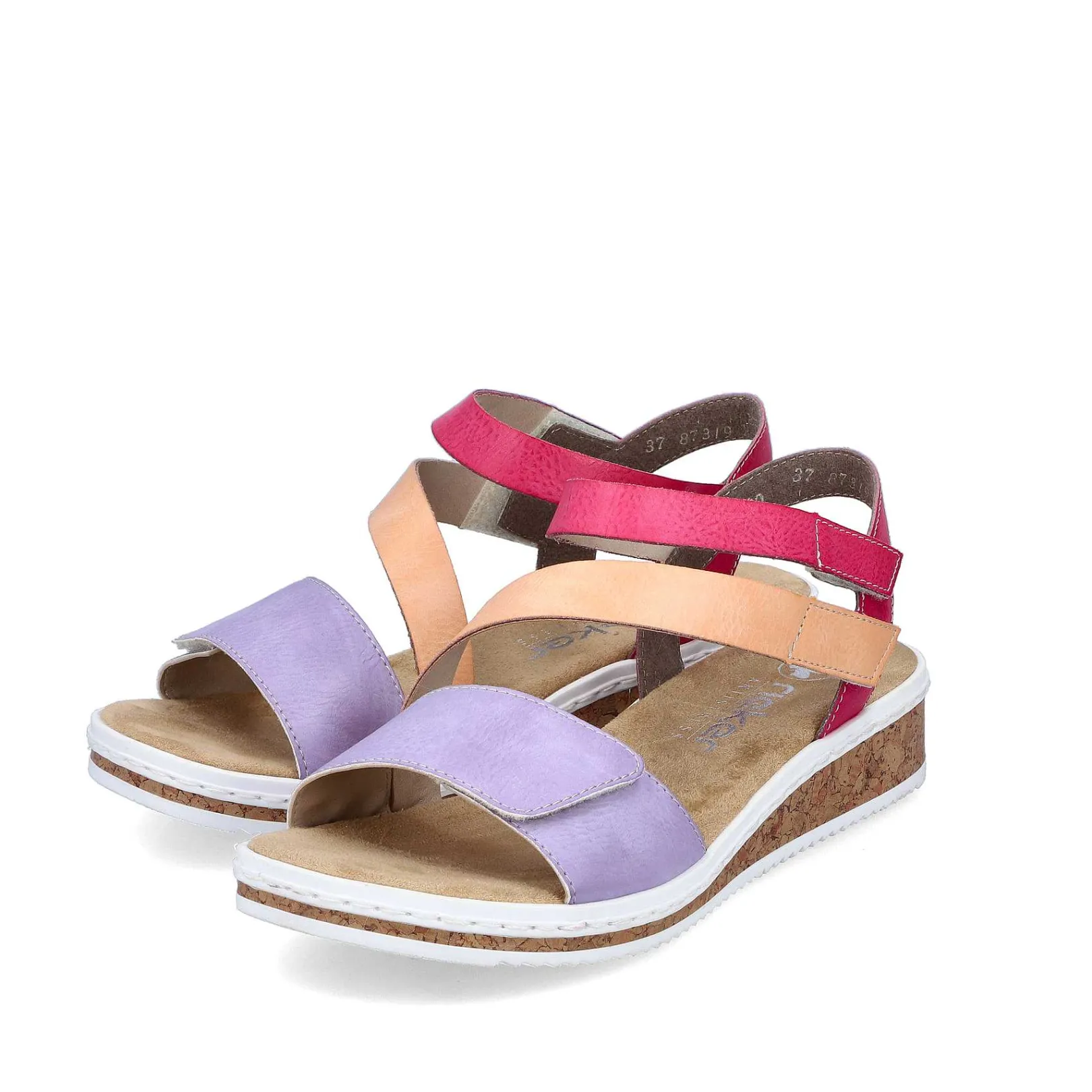 Online Women'S Wedge Sandals Purple-Pink-Salmon Ladies Heeled Shoes