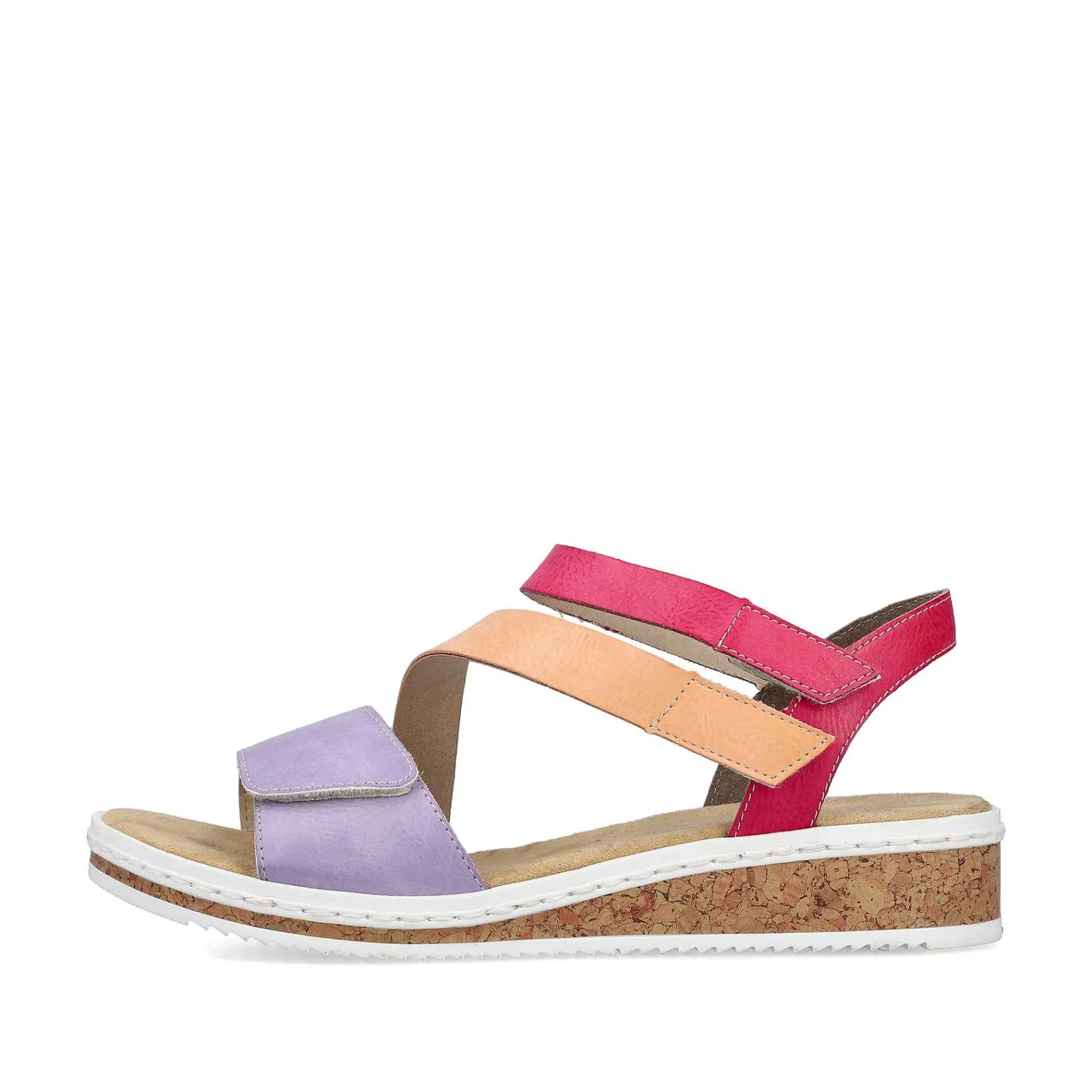 Online Women'S Wedge Sandals Purple-Pink-Salmon Ladies Heeled Shoes