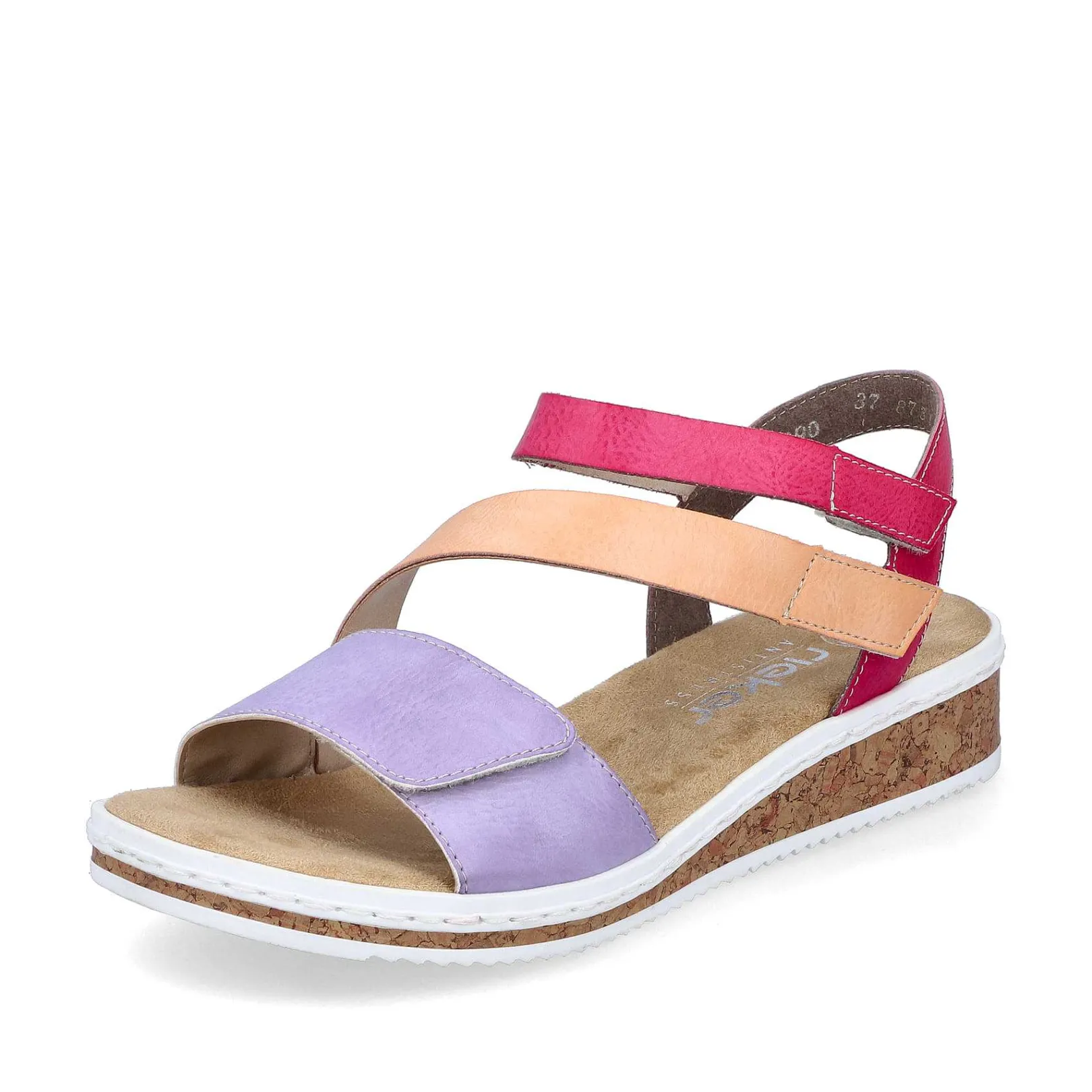 Online Women'S Wedge Sandals Purple-Pink-Salmon Ladies Heeled Shoes