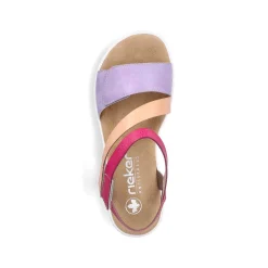 Online Women'S Wedge Sandals Purple-Pink-Salmon Ladies Heeled Shoes
