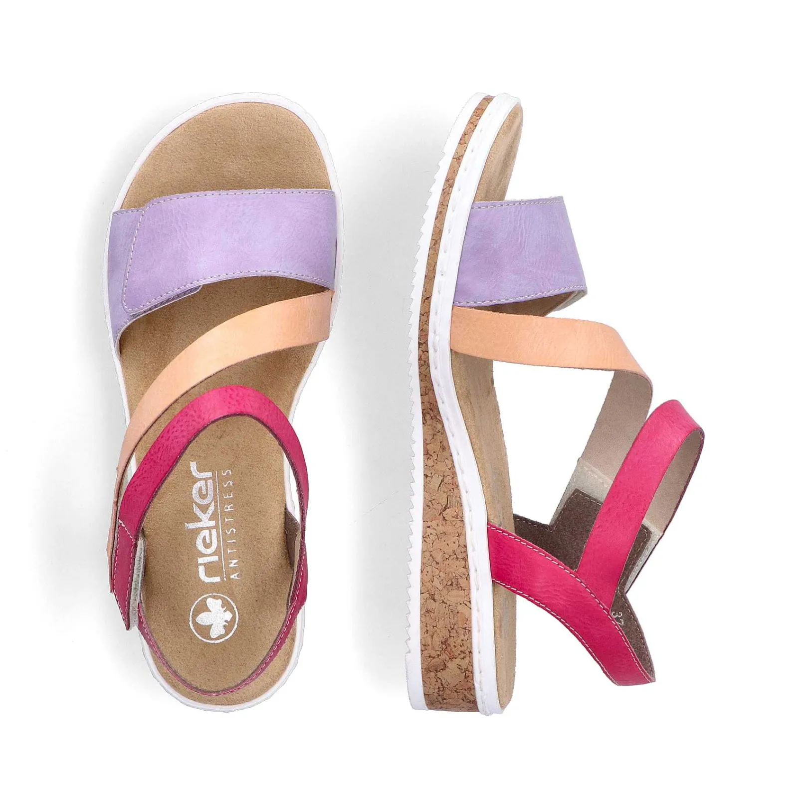 Online Women'S Wedge Sandals Purple-Pink-Salmon Ladies Heeled Shoes