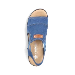 Clearance Women'S Wedge Sandals Sea Blue Ladies Heeled Shoes