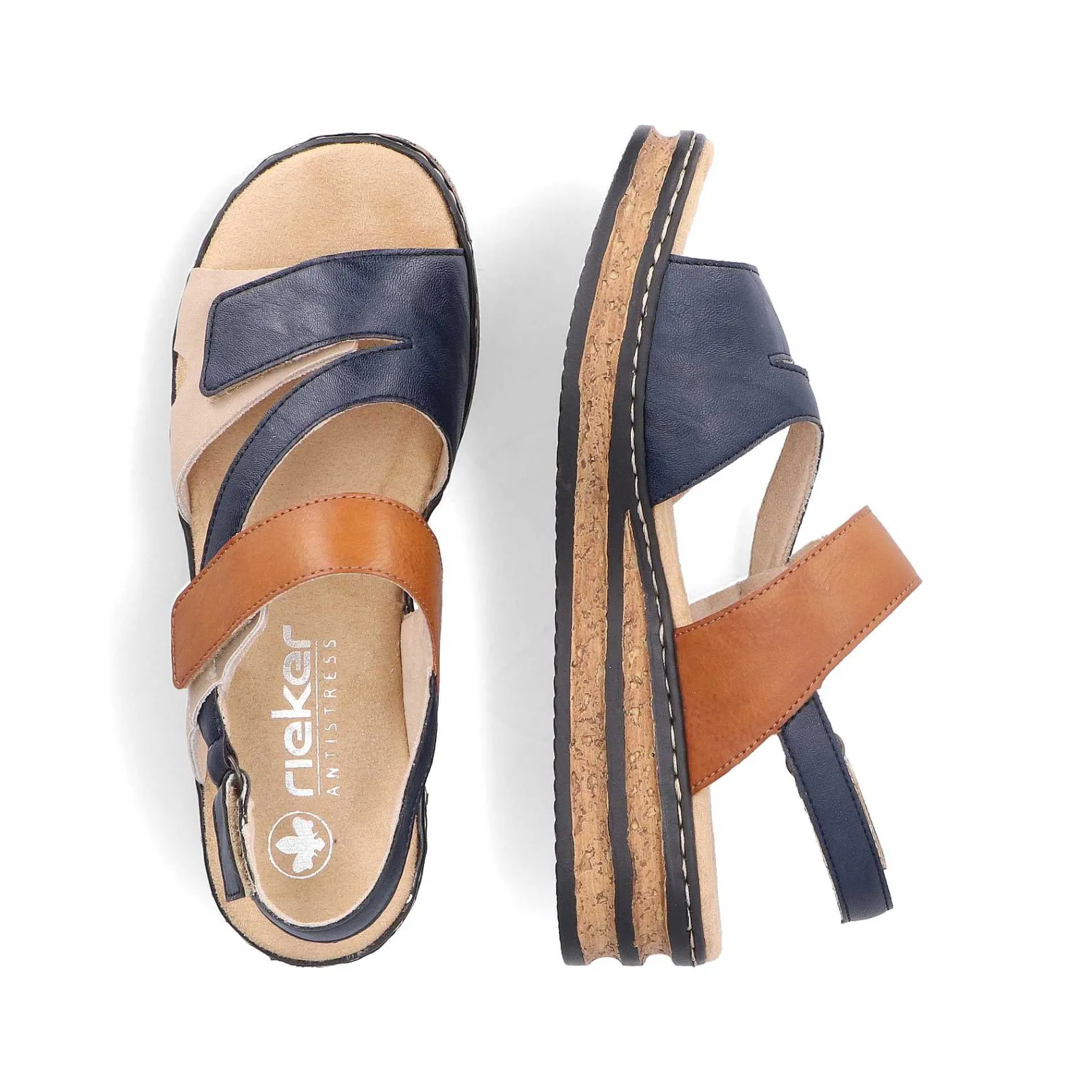 Online Women'S Wedge Sandals Slate Blue Ladies Heeled Shoes